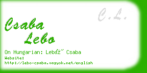 csaba lebo business card